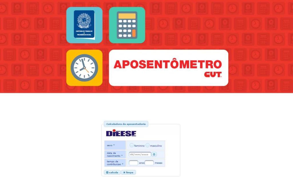 Aposentômetro mostra tempo de trabalho necessário para se aposentar