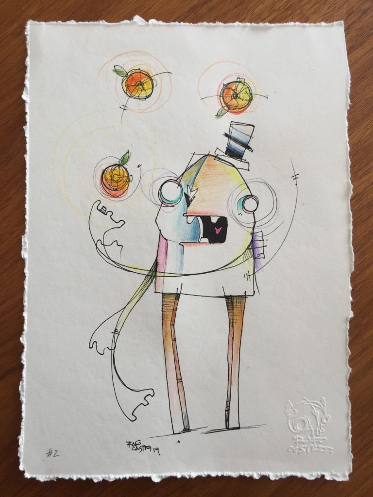 O desenho “Malabarista de laranjas” foi deixado na Quinta da Boa Vista e ainda não foi encontrado