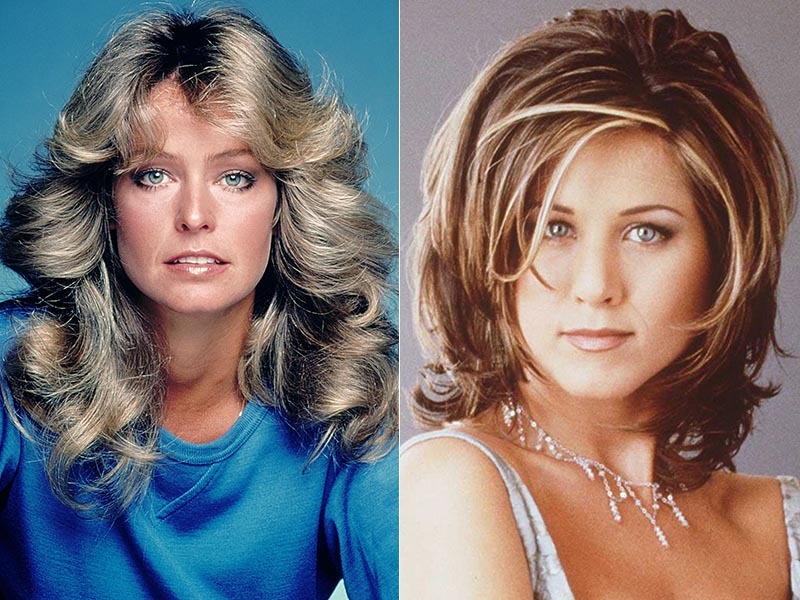 Farrah Fawcett e Jennifer Aniston lançaram moda nos anos 70 e 90, respectivamente