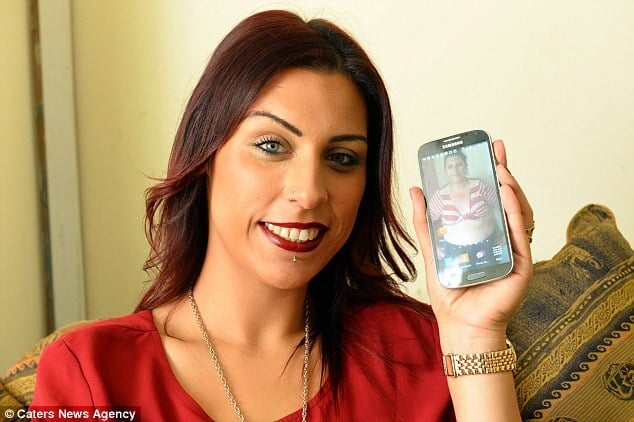 A foto de fundo encorajou a mulher a perder peso