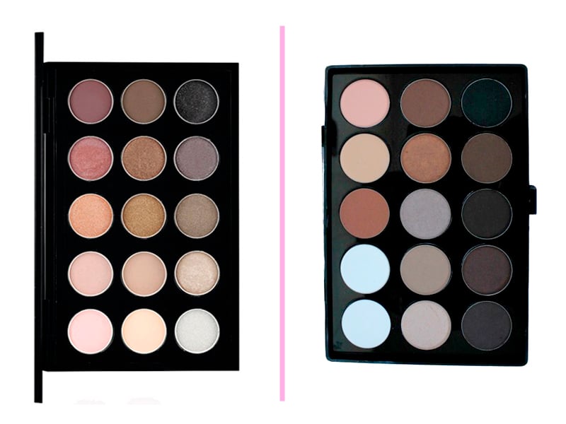 Paleta de sombras da MAC e a da Lotus