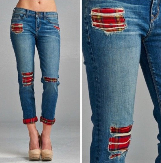 customização jeans rasgado