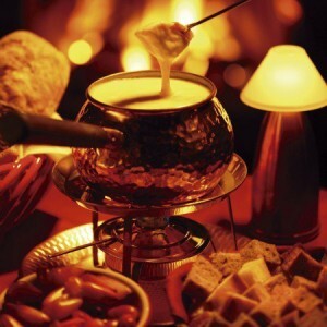 Fondue de queijo no Era Uma Vez Um Chalezinho